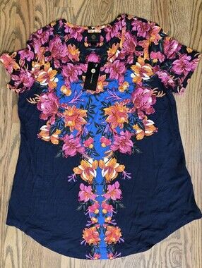 Vibrant Floral Navy Maxi Dress